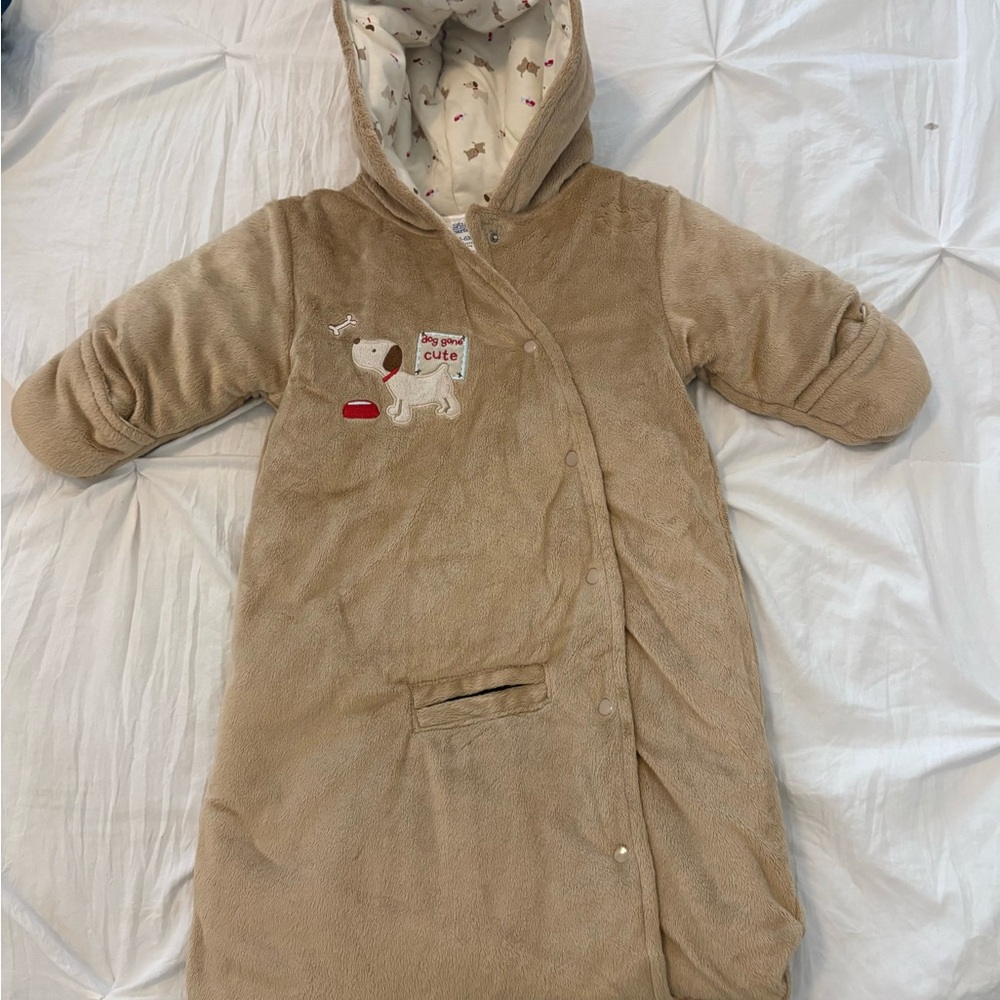 Child of Mine‎ Tan Puppy Cozy Sacks NWOT